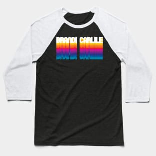 Retro Brandi Proud Personalized Name Gift Retro Rainbow Style Baseball T-Shirt